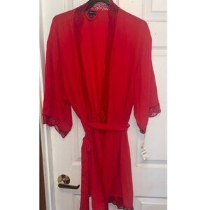 INC International Concepts Women’s Red Robe 1X Sleepwear Lounge NWT - A124